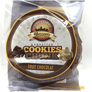 Découvrez en exclusivité les Cookies Tout Chocolat Manhattan Hot Dog ! Une recette authentique au goût délicieux de Chocolat au lait.