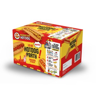 1 box hotdog party offerte